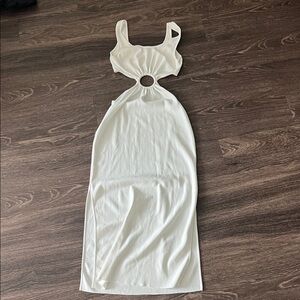 Solid and striped Bailey  White Cut-Out Dress